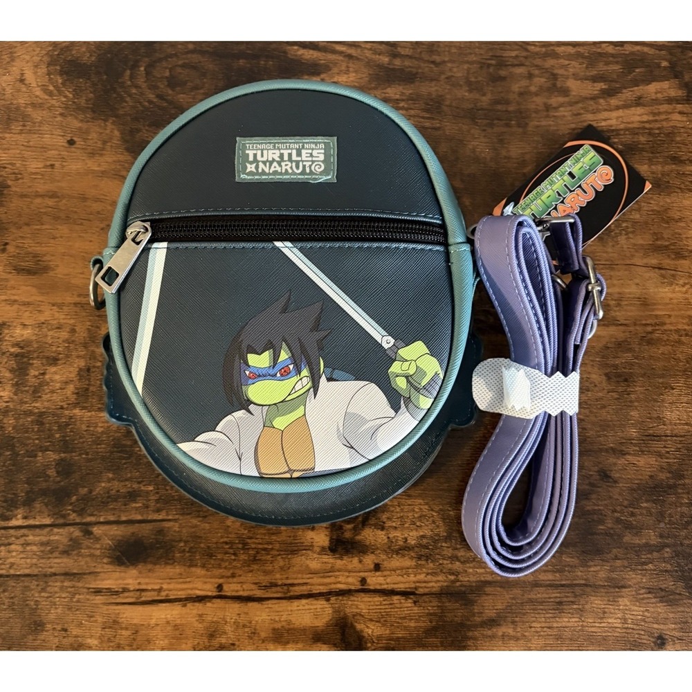 Teenage Mutant Ninja Turtles x Naruto Leonardo × Sasuke Bag 7.5"x7" New with Tag